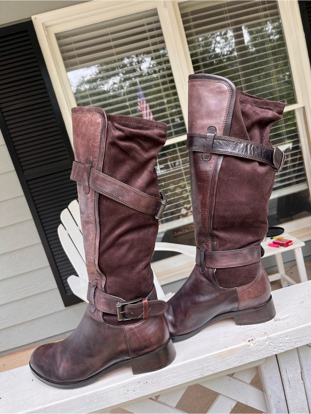 Cole Haan NIKE Air Collection Tall Strap Riding Boots - Dark Brown